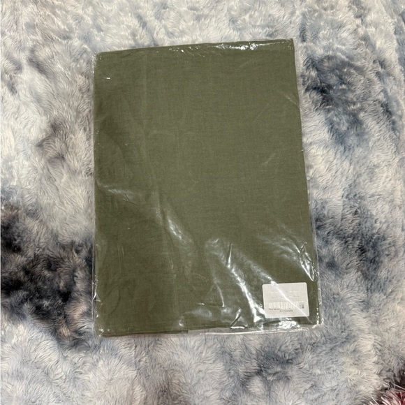 LINGE PARTICULIER 100%LINEN PILLOWCASE MEDIUM KAKI made in FRANCE 65X65cm - Picture 6 of 9